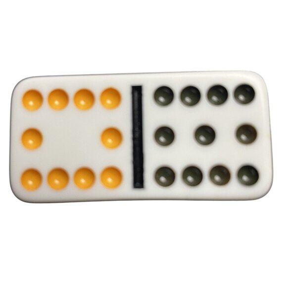 Double Twelve Dominoes Replacement Tile 10 11 Color Dot mq - Picture 1 of 3